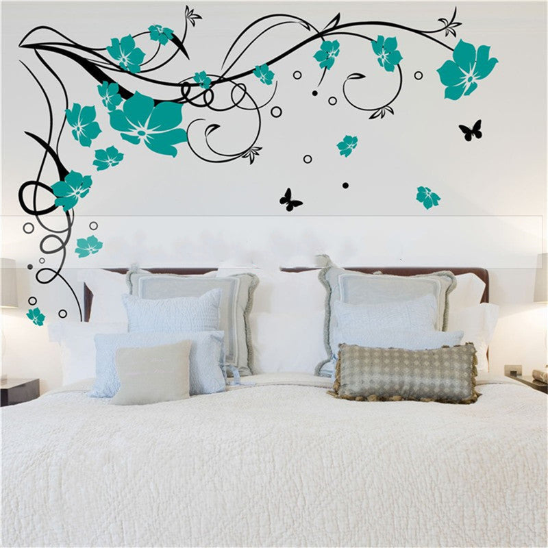 Creative Flowers Sliding Door Glass Door Decals