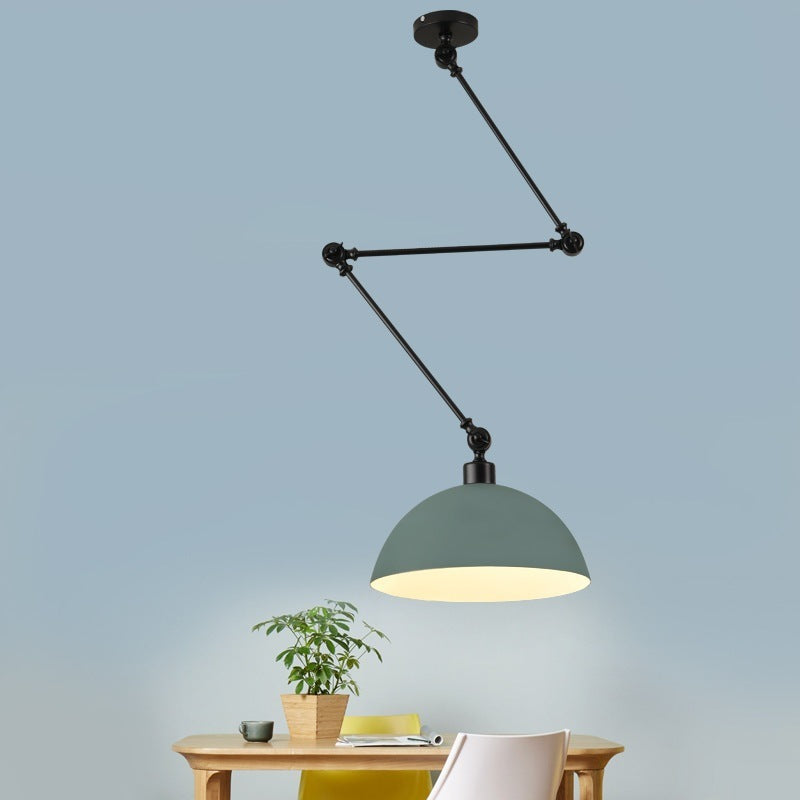 Modern Simple Personality Adjustable Light Creative Nordic Dining Room Bar Bedroom Bedside Collapsible Single-head Droplight