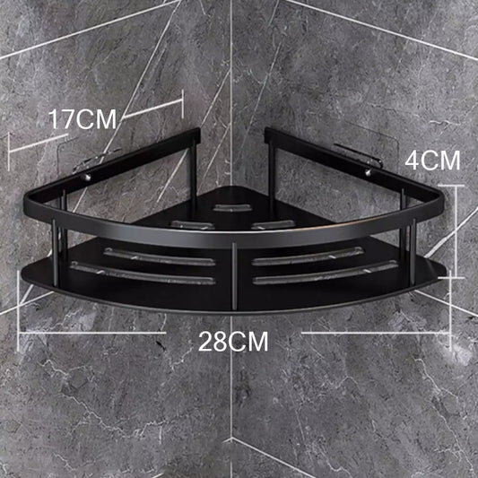 2Pcs Corner Shower Caddy Bathroom Storage Shelf Rack Basket Organiser Tidy Tray