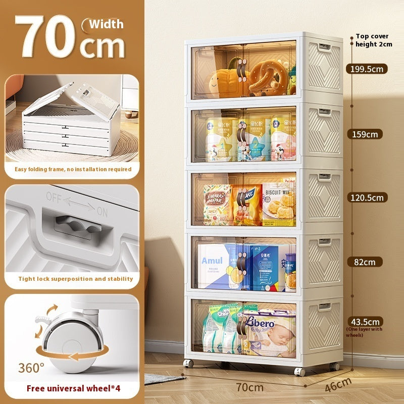 Storage Box Household Installation-free Storage Cabinet Foldable Plastic Locker