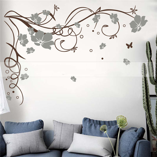 Creative Flowers Sliding Door Glass Door Decals