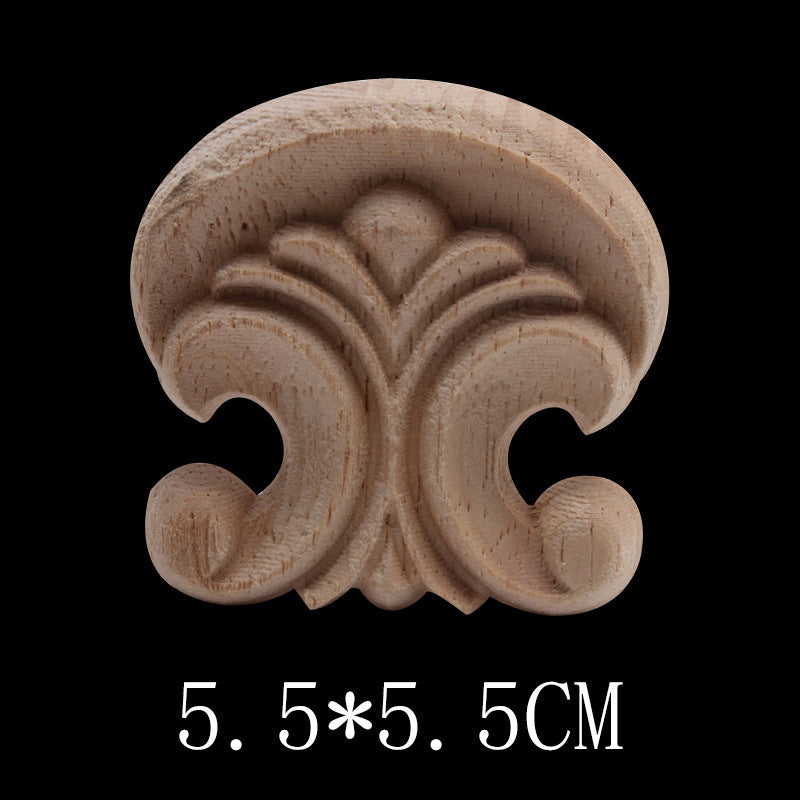 Solid Wood Carved Decals Round Dongyang Carved Door Round Round Flowers European-Style Dongyang Furniture Decorative Decals