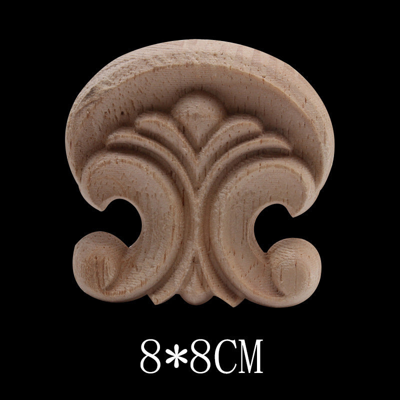 Solid Wood Carved Decals Round Dongyang Carved Door Round Round Flowers European-Style Dongyang Furniture Decorative Decals