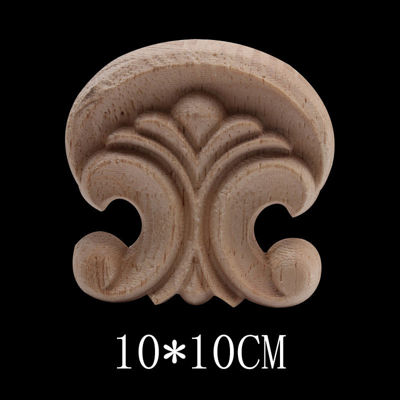 Solid Wood Carved Decals Round Dongyang Carved Door Round Round Flowers European-Style Dongyang Furniture Decorative Decals