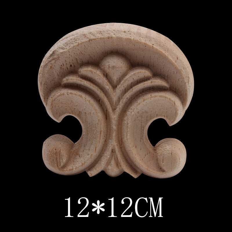 Solid Wood Carved Decals Round Dongyang Carved Door Round Round Flowers European-Style Dongyang Furniture Decorative Decals