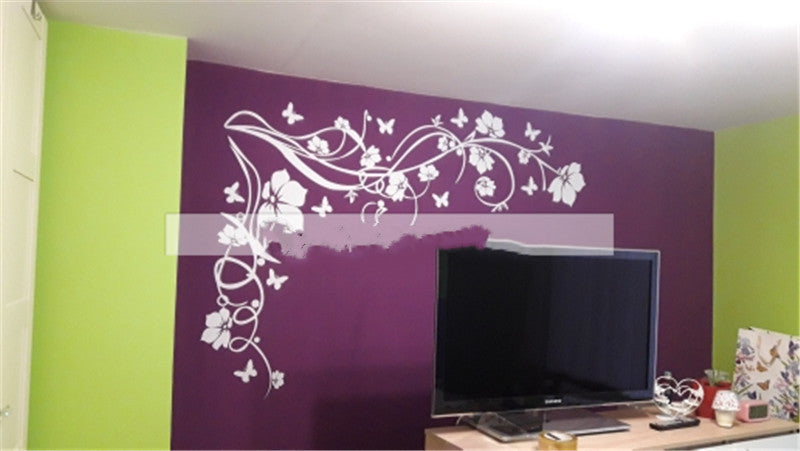 Creative Flowers Sliding Door Glass Door Decals