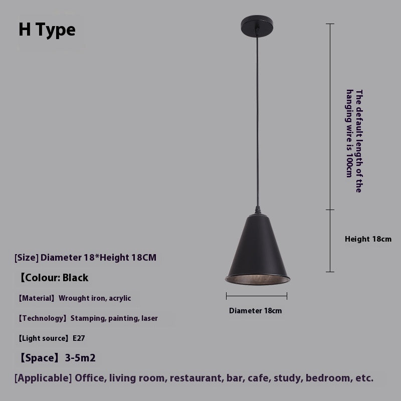 Simple Modern Single-head Droplight Restaurant Bar Decorative Lights