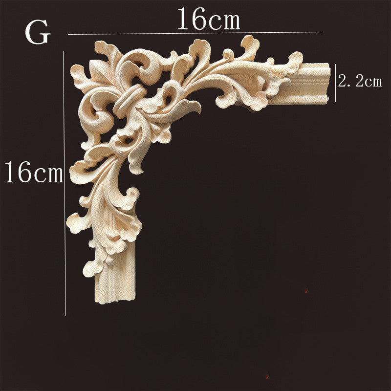 Wood Carving Wall Protection Solid Wood Decals