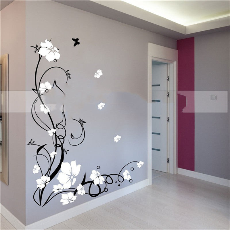 Creative Flowers Sliding Door Glass Door Decals