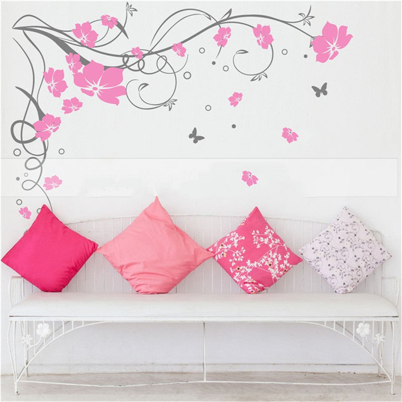 Creative Flowers Sliding Door Glass Door Decals