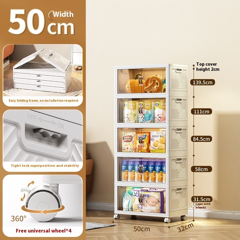 Storage Box Household Installation-free Storage Cabinet Foldable Plastic Locker
