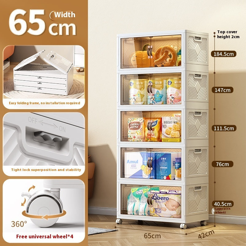 Storage Box Household Installation-free Storage Cabinet Foldable Plastic Locker