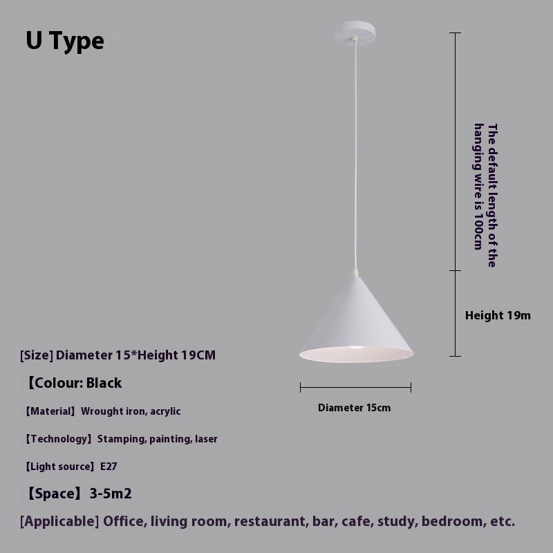 Simple Modern Single-head Droplight Restaurant Bar Decorative Lights