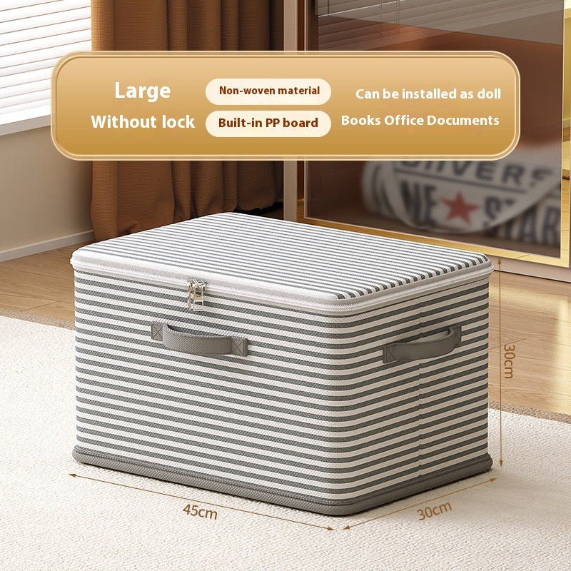 Clothes Storage Box With Lock Household Storage Basket
