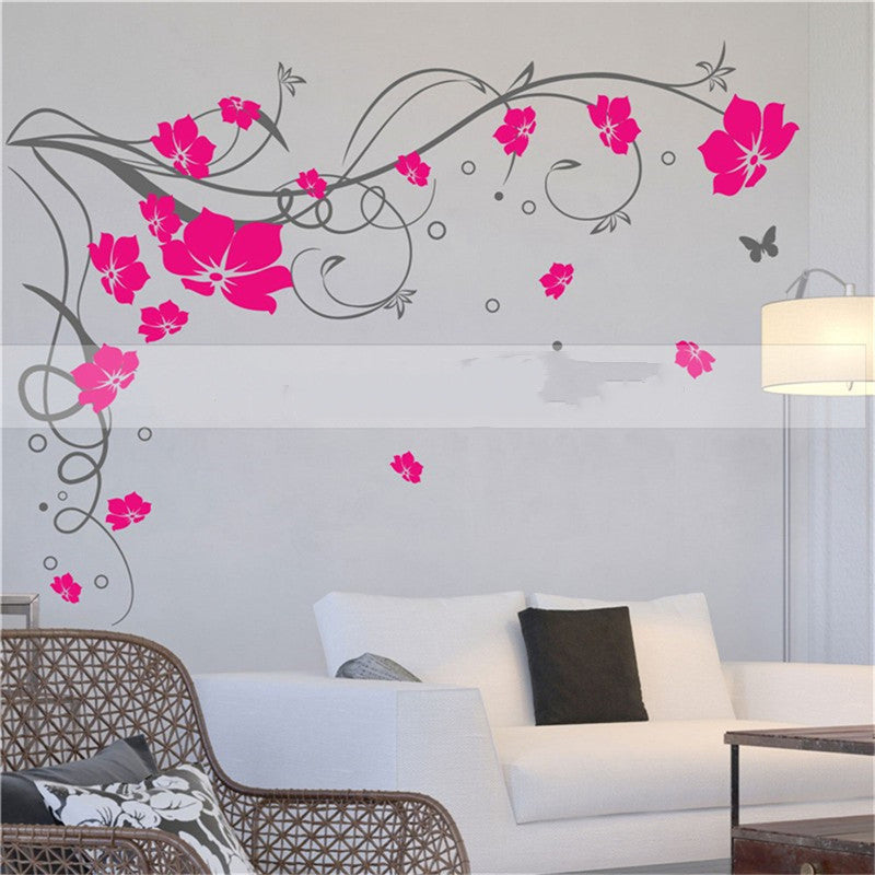 Creative Flowers Sliding Door Glass Door Decals