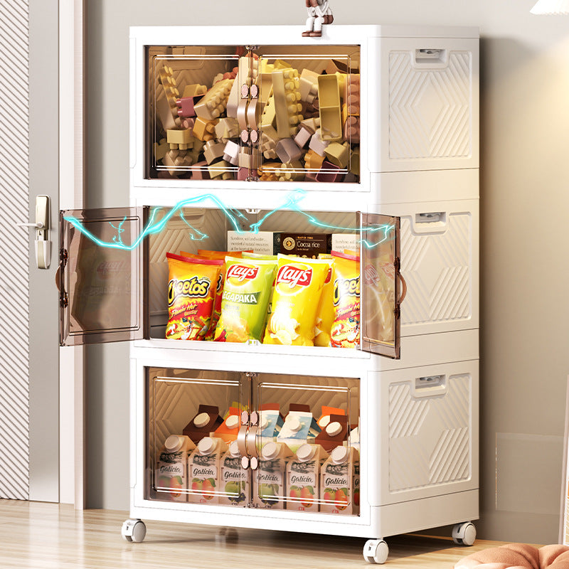 Storage Box Household Installation-free Storage Cabinet Foldable Plastic Locker