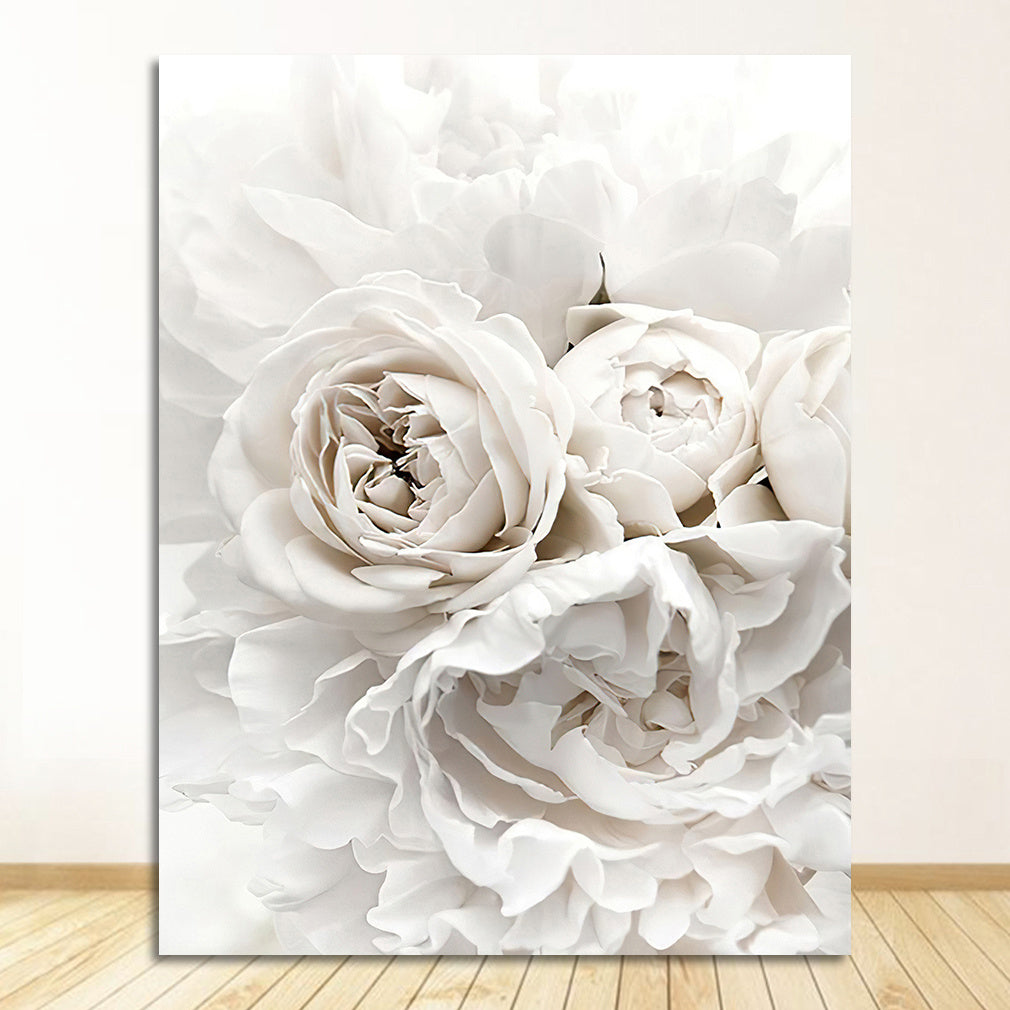 Peony Rose White Flowers Garden Nordic Posters And Prints Wall Pictures