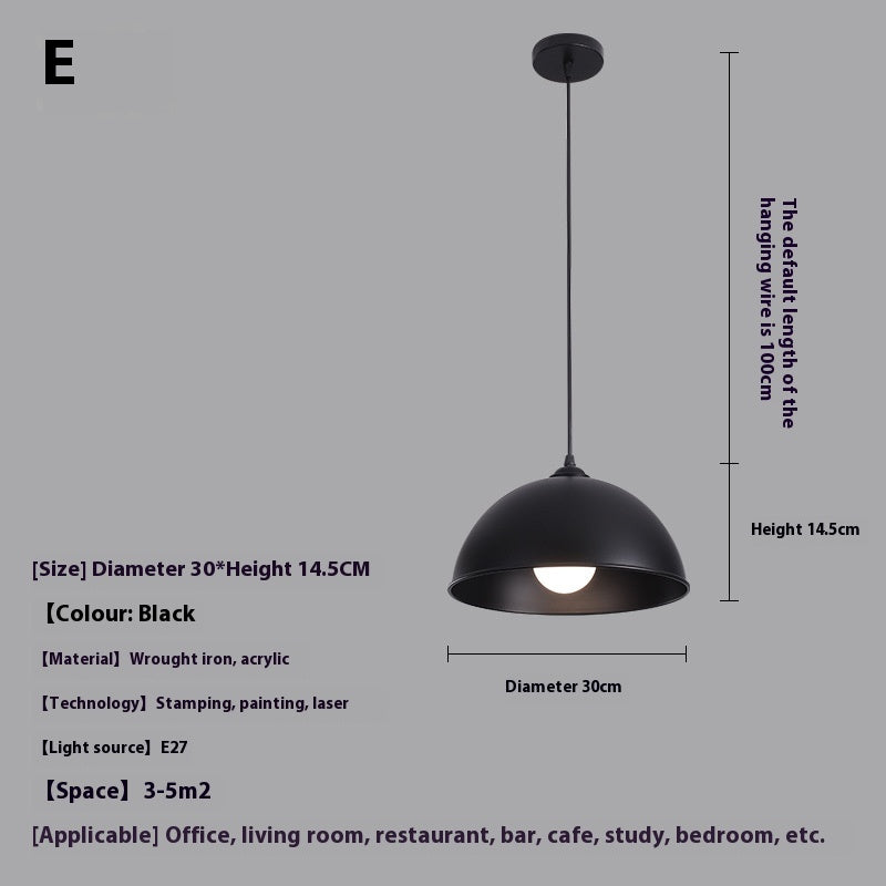 Simple Modern Single-head Droplight Restaurant Bar Decorative Lights